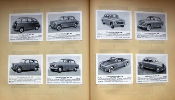 Paicos Cigarettes "Automobile aus aller Welt" Automobile-Scrapbook 1953 (9682)